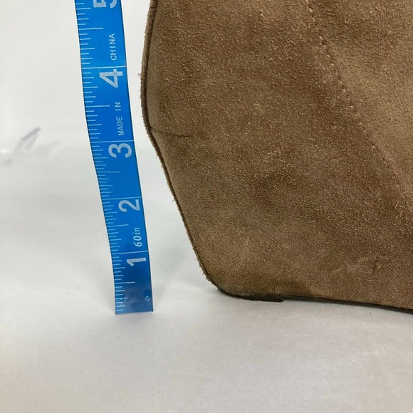 Vince Camuto Bootie Womens Sz 7.5 Brown  Suede Leather Wedge Heel‎ Ankle Melisi - Picture 5 of 7